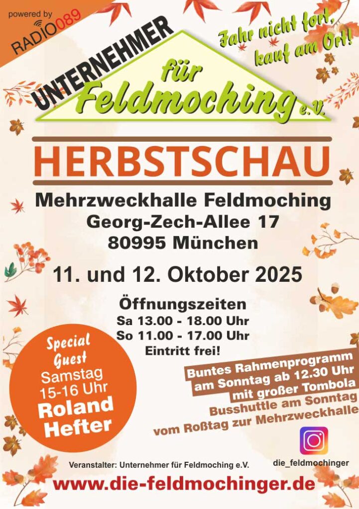 Unternehmer für Feldmoching e.V. - Flyer zur Herbstschau 2025
